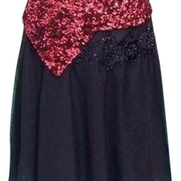 Cache Red Sequin Encrusted Halter Asymmetrical Bustier Event Lined Top $138 NWT - Picture 5 of 7